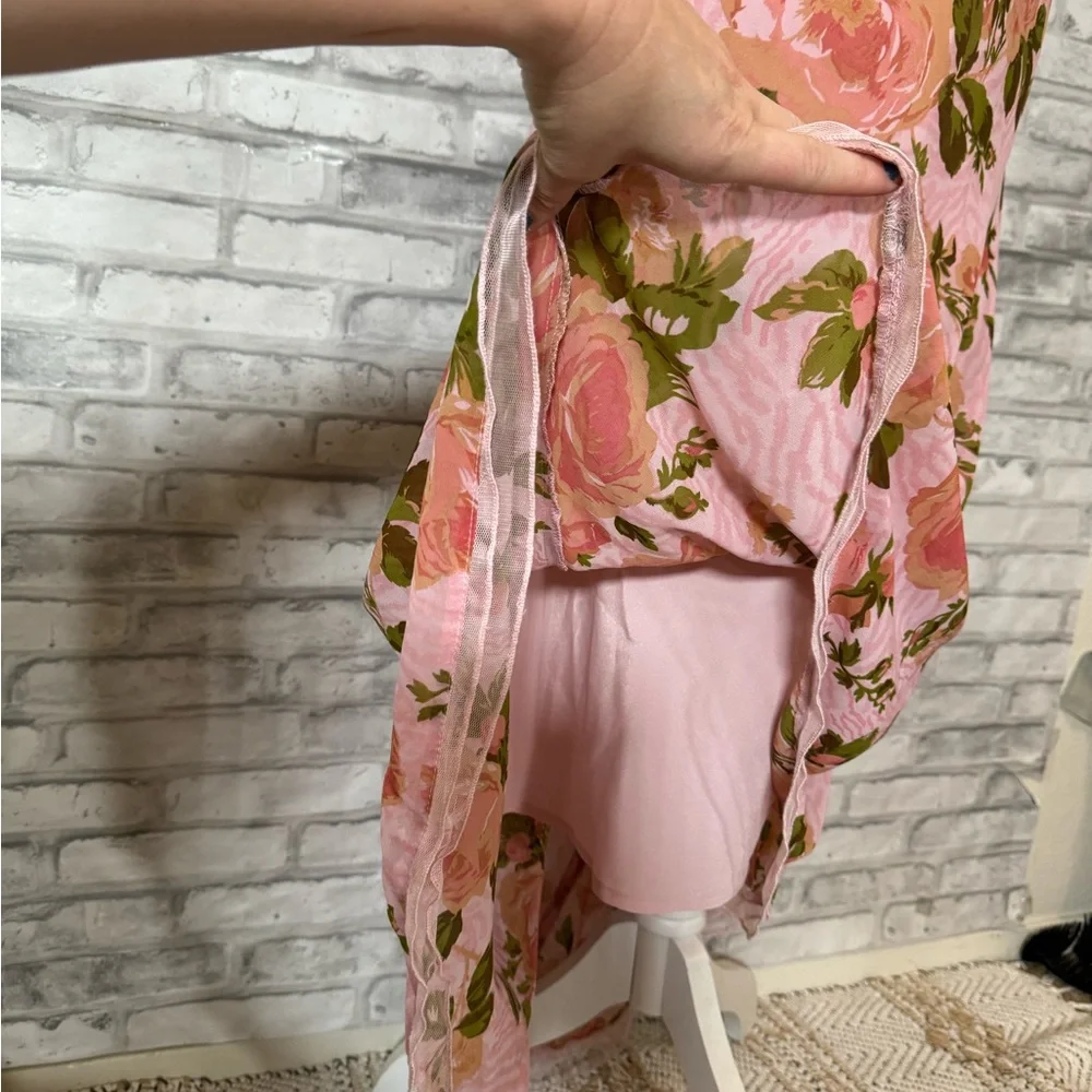 Betsey Johnson Vintage 90s Floral Rose Tori Pink Slip Dress Urban Outfit… - Picture 16 of 16